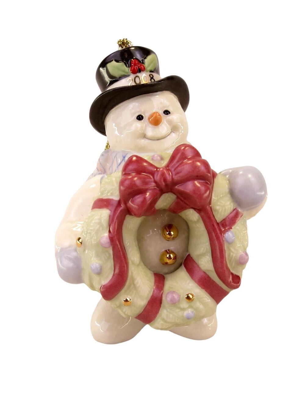 Dated Frosty the Snowman Porcelain Annual Ornament by Lenox